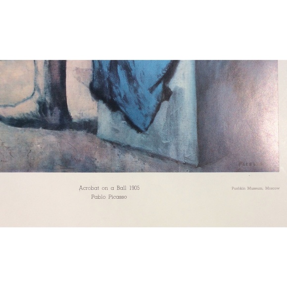 🦋 art print Pablo Picasso Acrobat on a Ball 1905 Shorewood Press AS IS - Picture 4 of 4